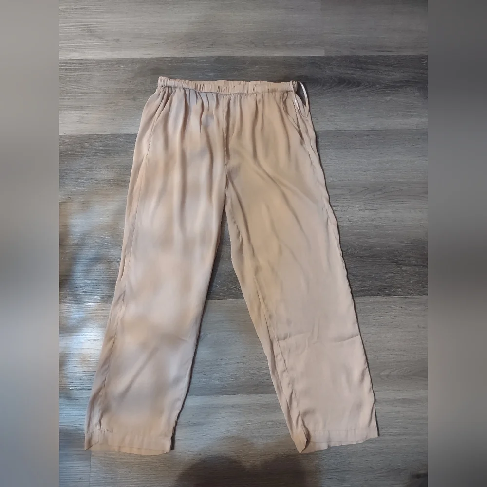SKIN Rose Pink Silk Blend Pajama Pants
